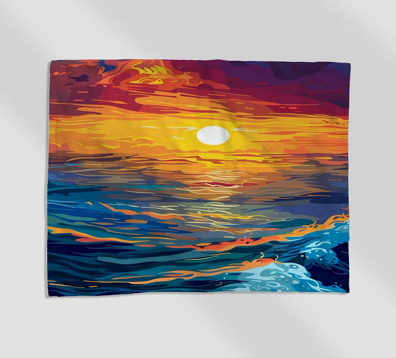 Paesaggio con tramonto sull'oceano telo mare da Bartosz Powalka