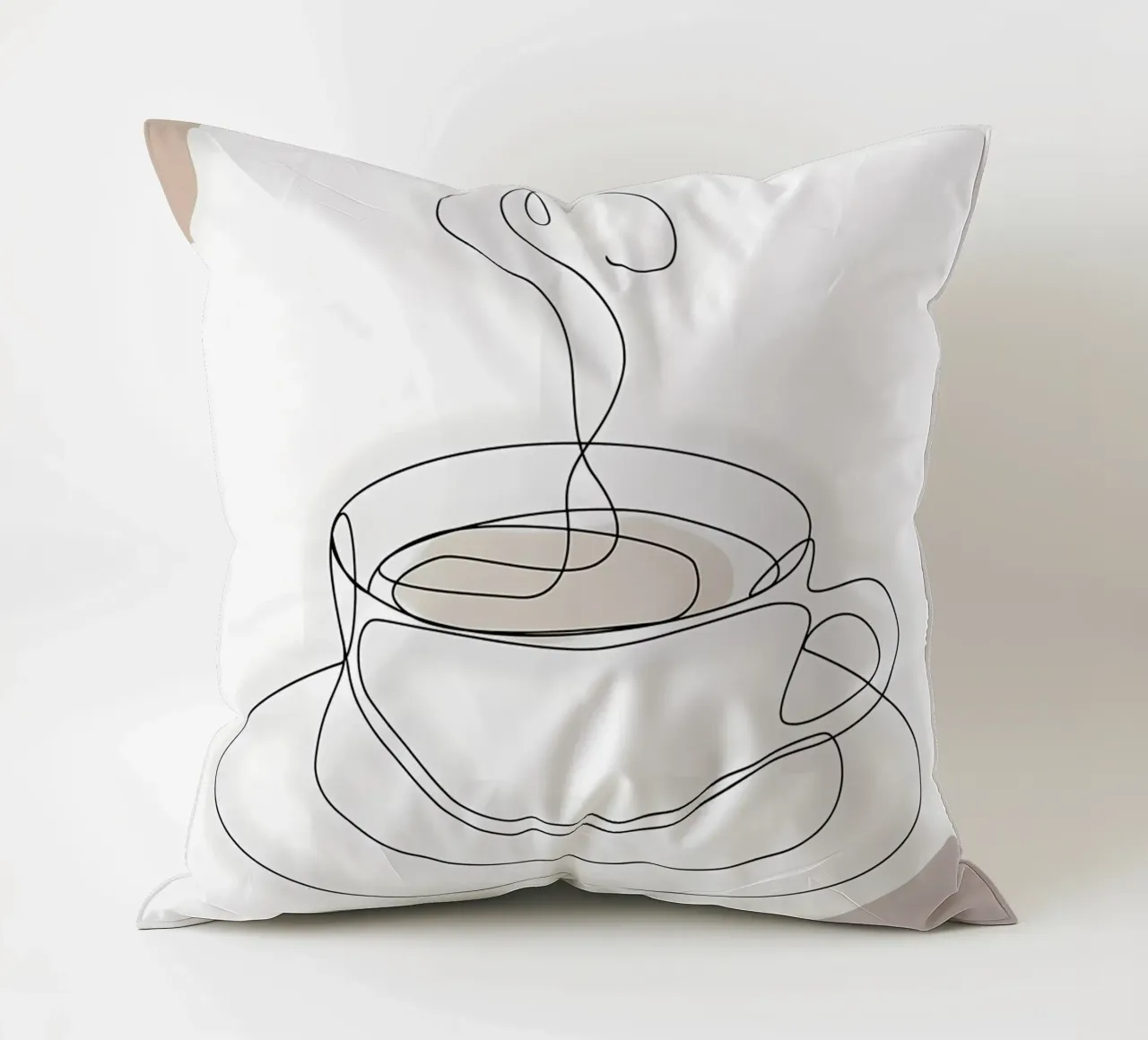 Steaming Caffee Mug decorative cushion by Aiden Garcia