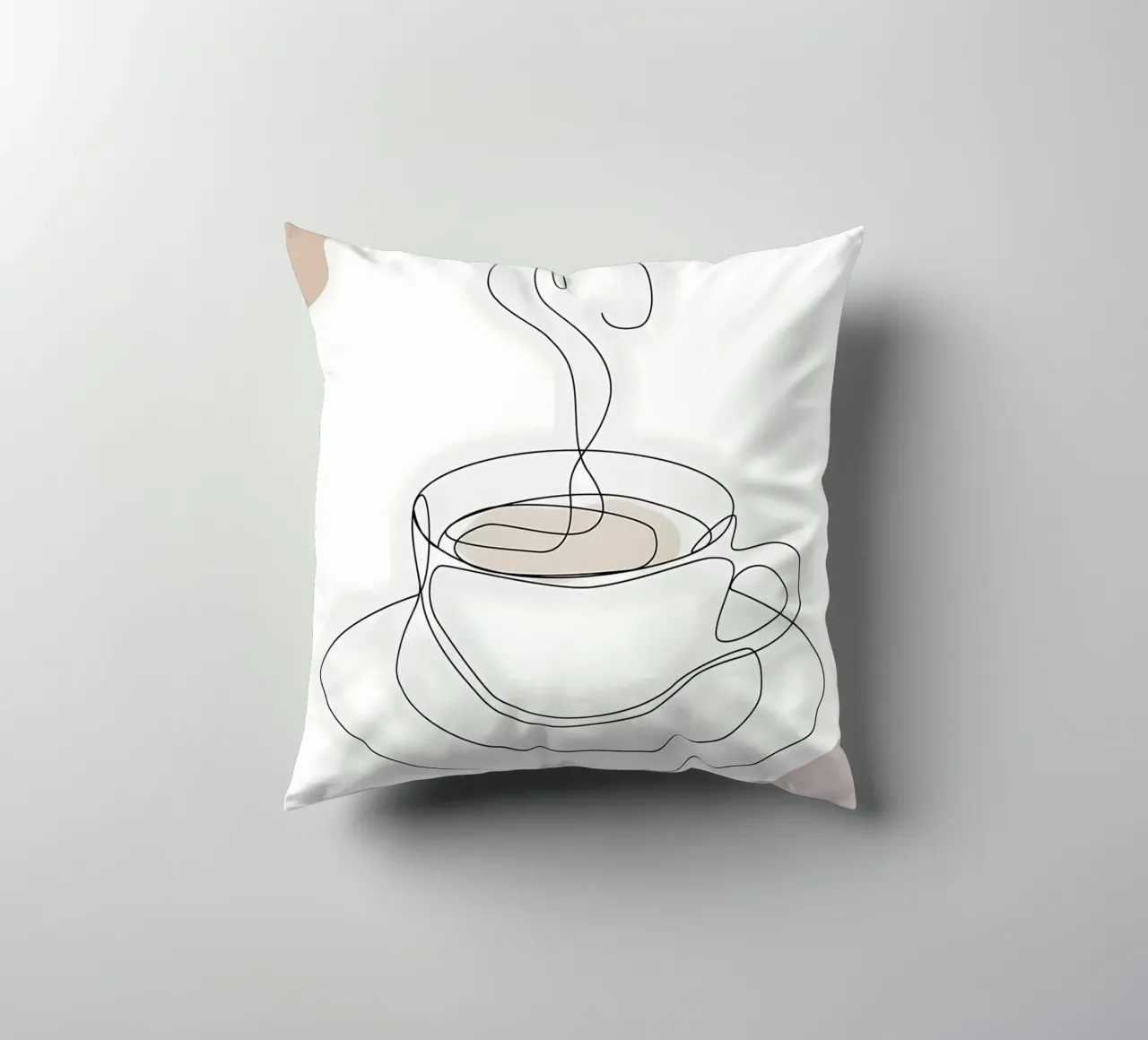 Steaming Caffee Mug decorative cushion by Aiden Garcia