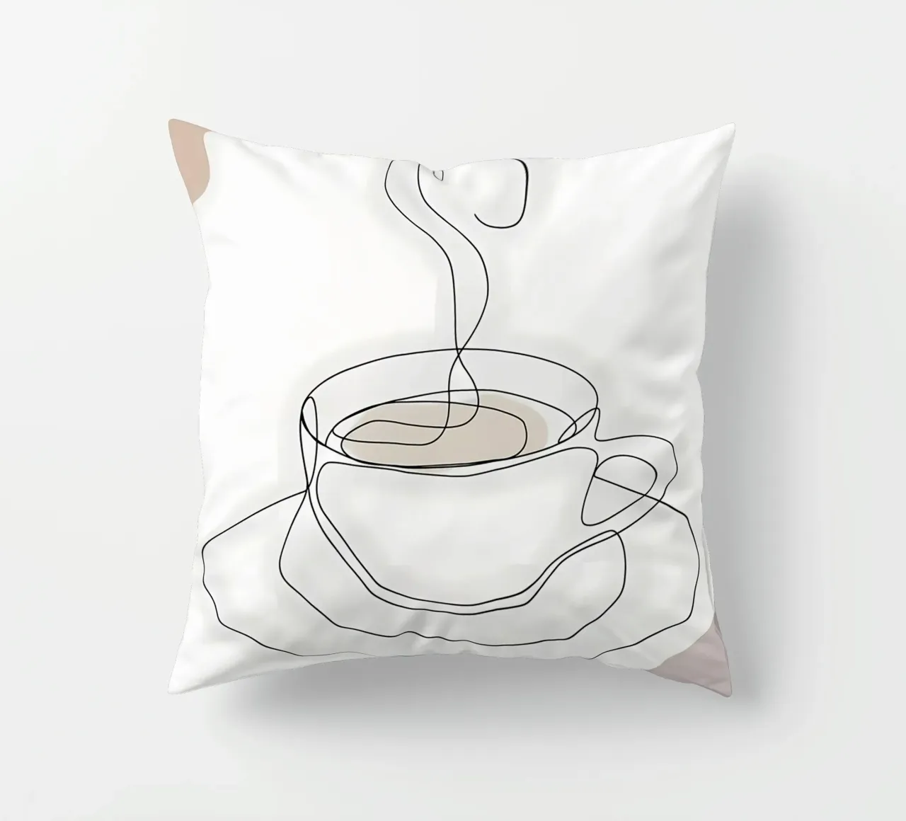 Steaming Caffee Mug decorative cushion by Aiden Garcia