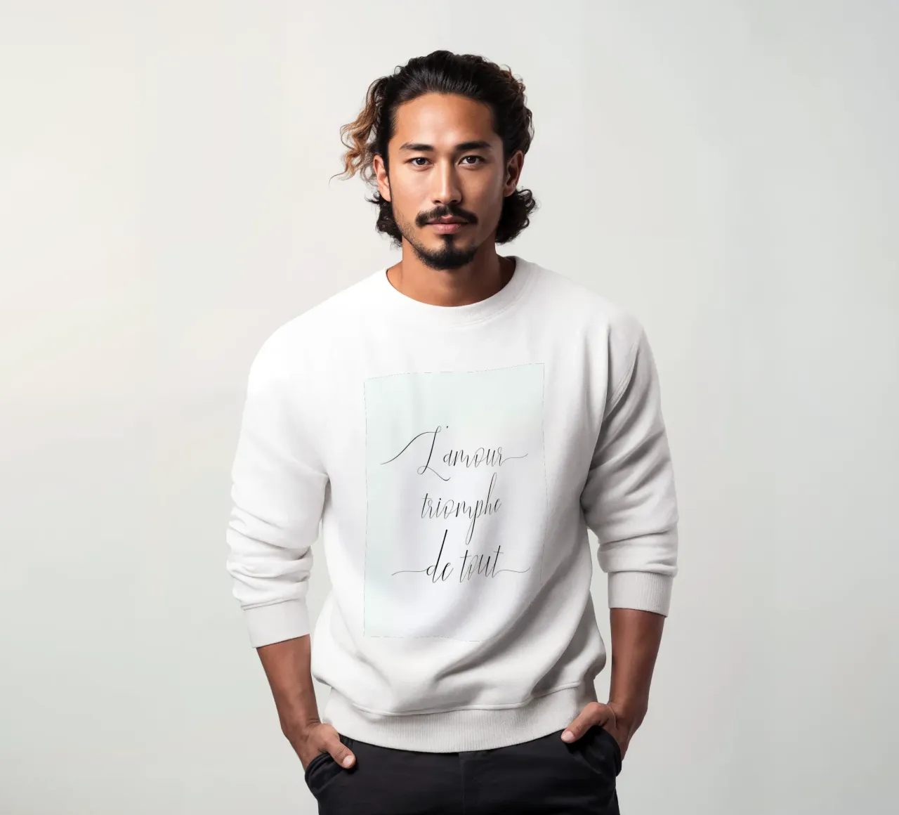 L'amour triomphe sweatshirt van typed