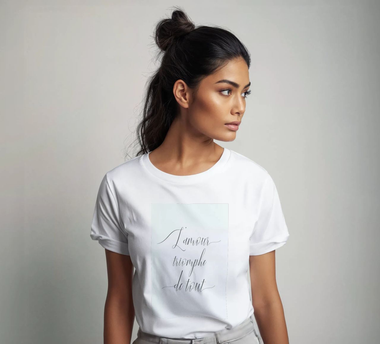 L'amour triomphe t-shirt da typed