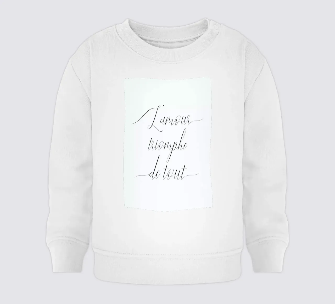 L'amour triomphe felpa neonato da typed