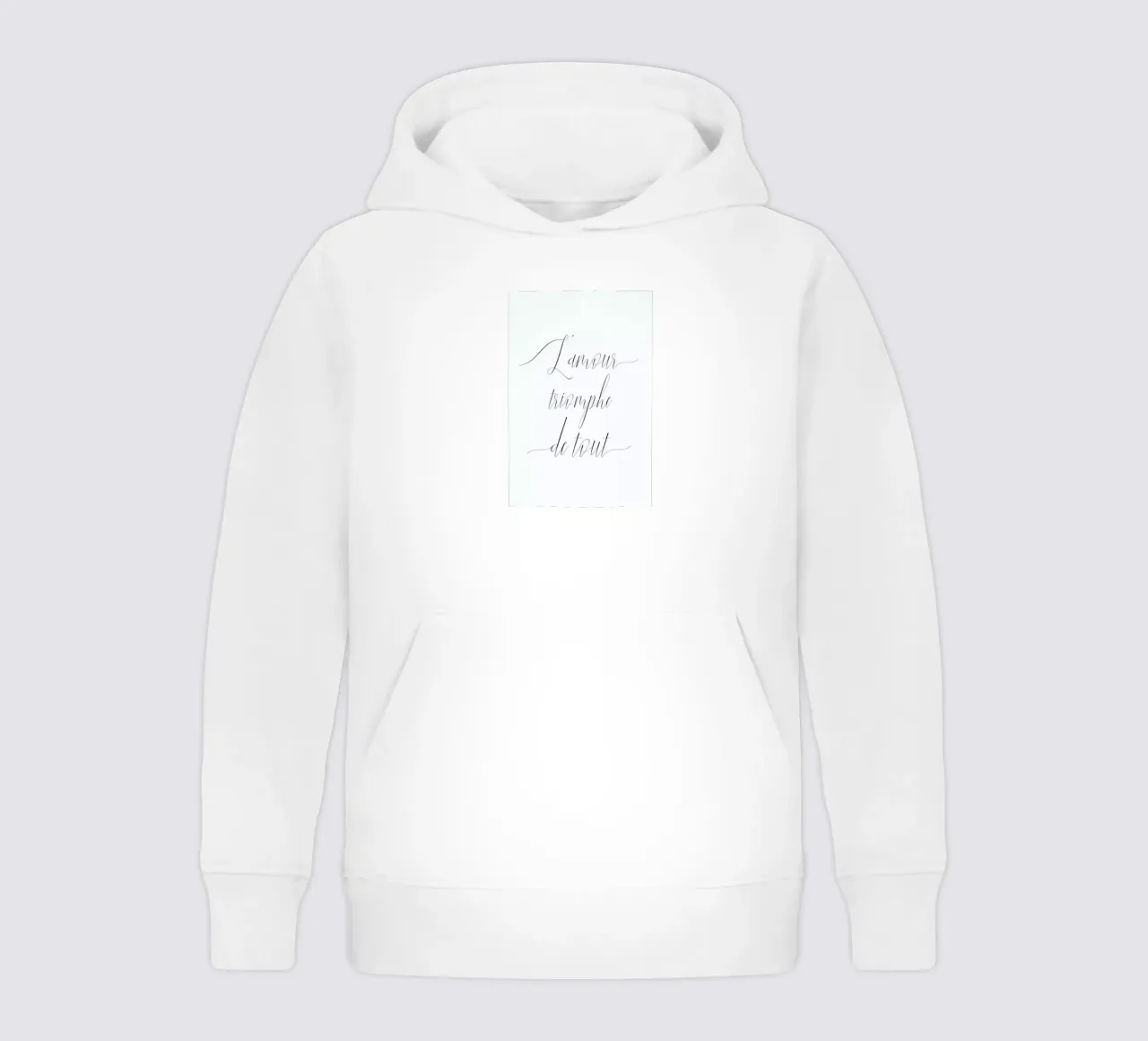L'amour triomphe felpa bambino con cappuccio da typed