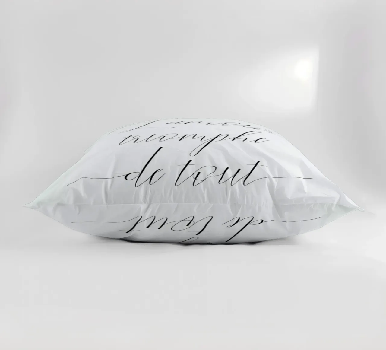 L'amour triomphe decorative cushion by typed