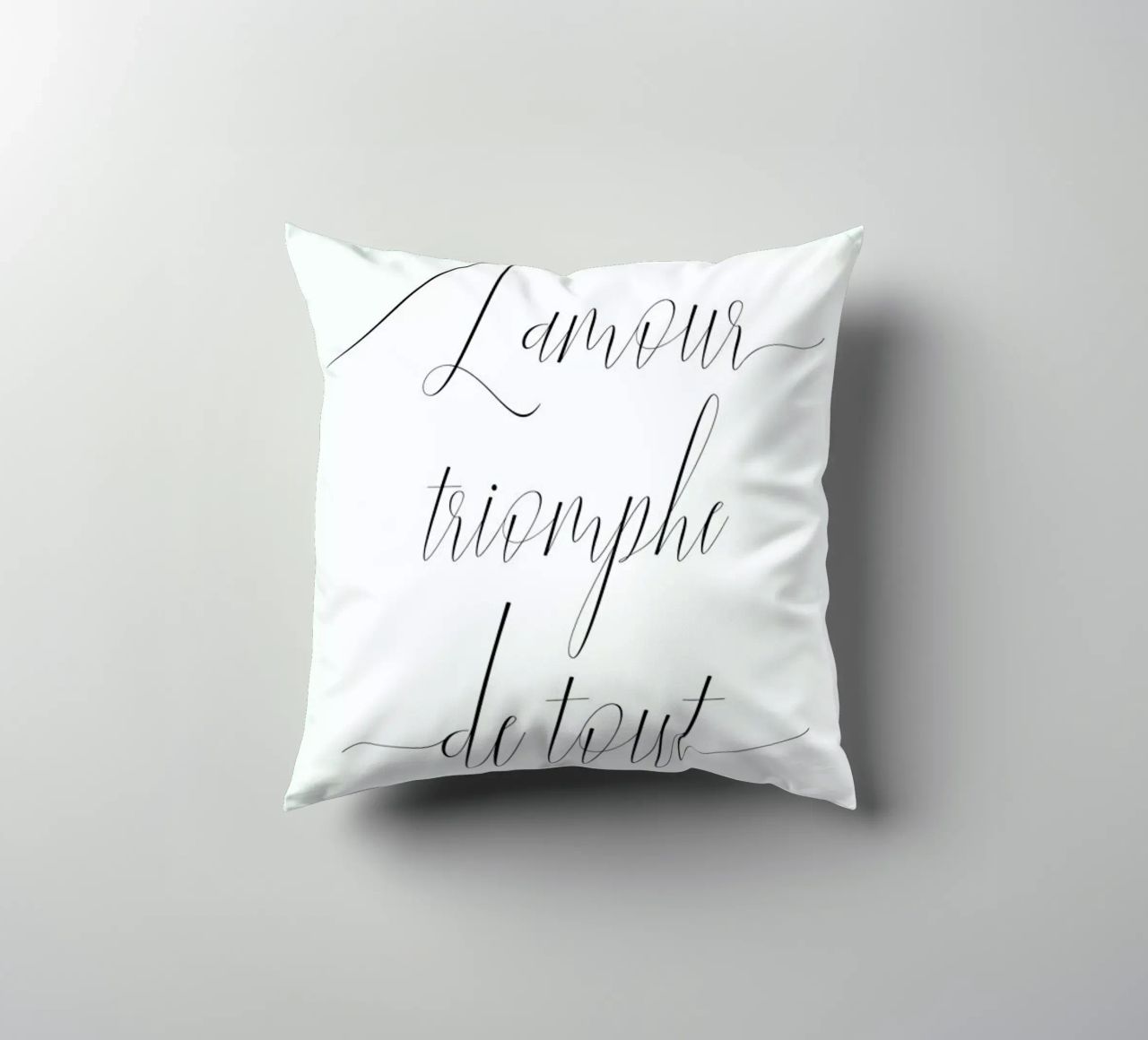 L'amour triomphe cuscino da typed