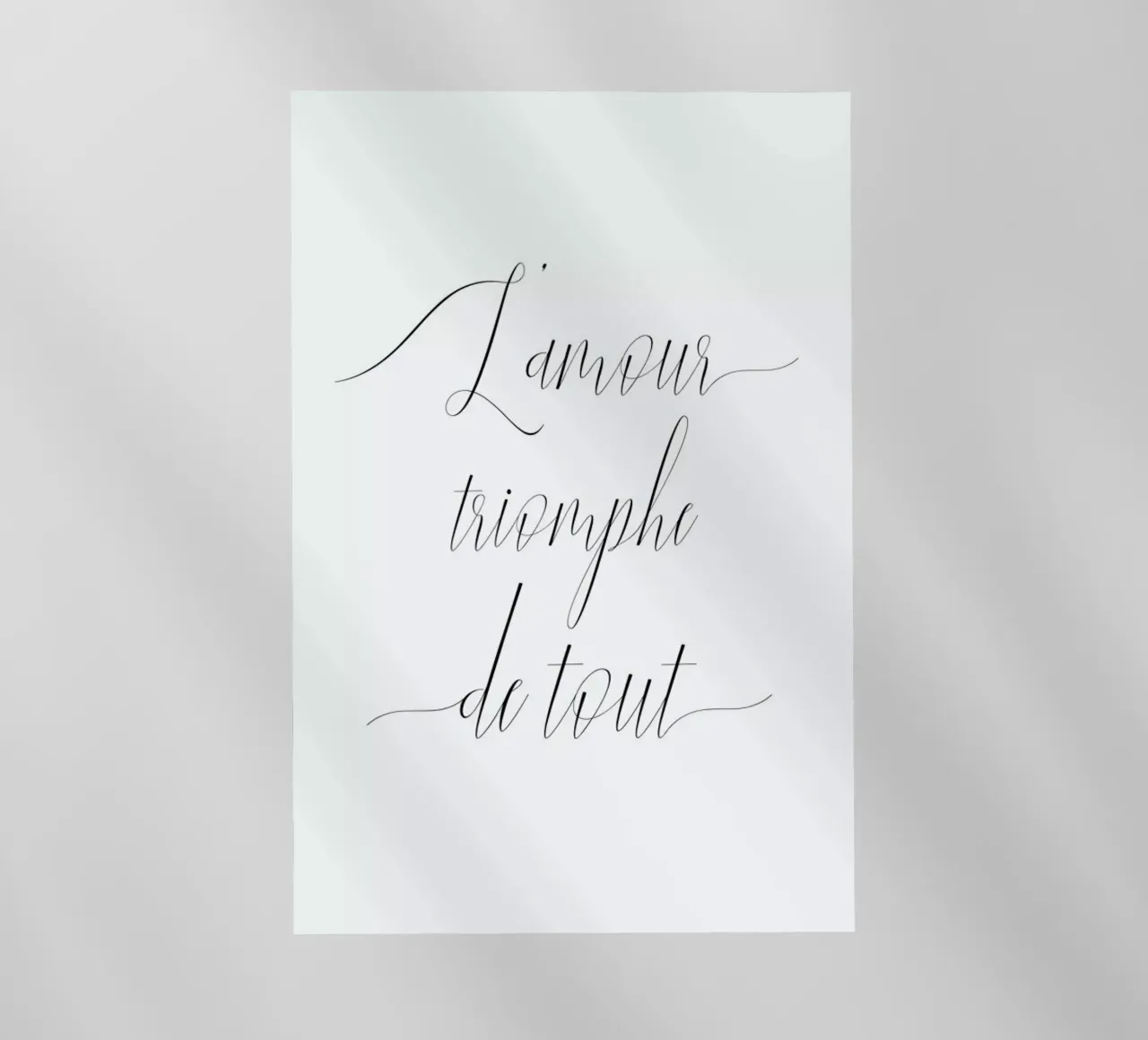 L'amour triomphe pellicola backlit da typed