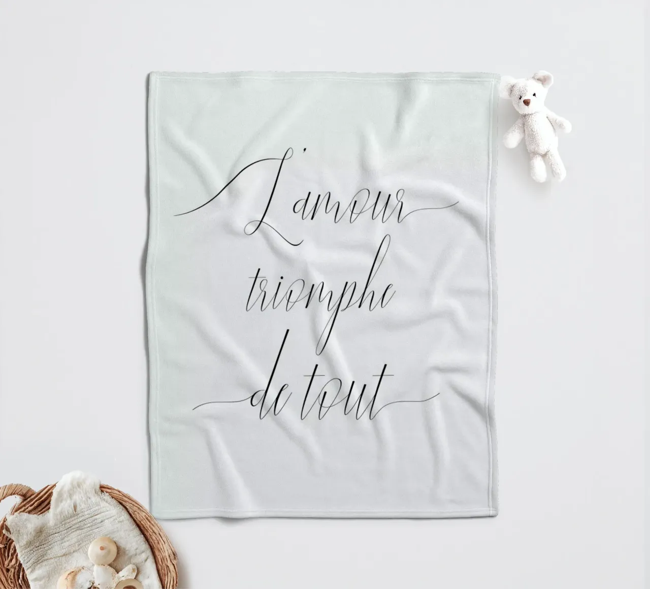 L'amour triomphe manta de franela de typed