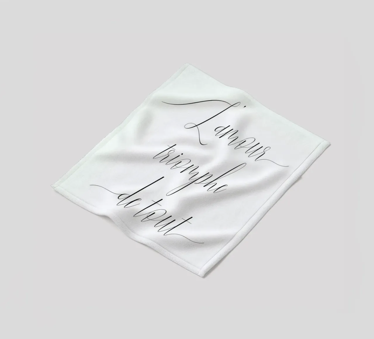 L'amour triomphe coperta in pile da typed