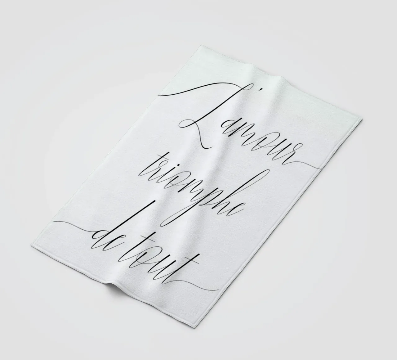 L'amour triomphe coperta in pile da typed