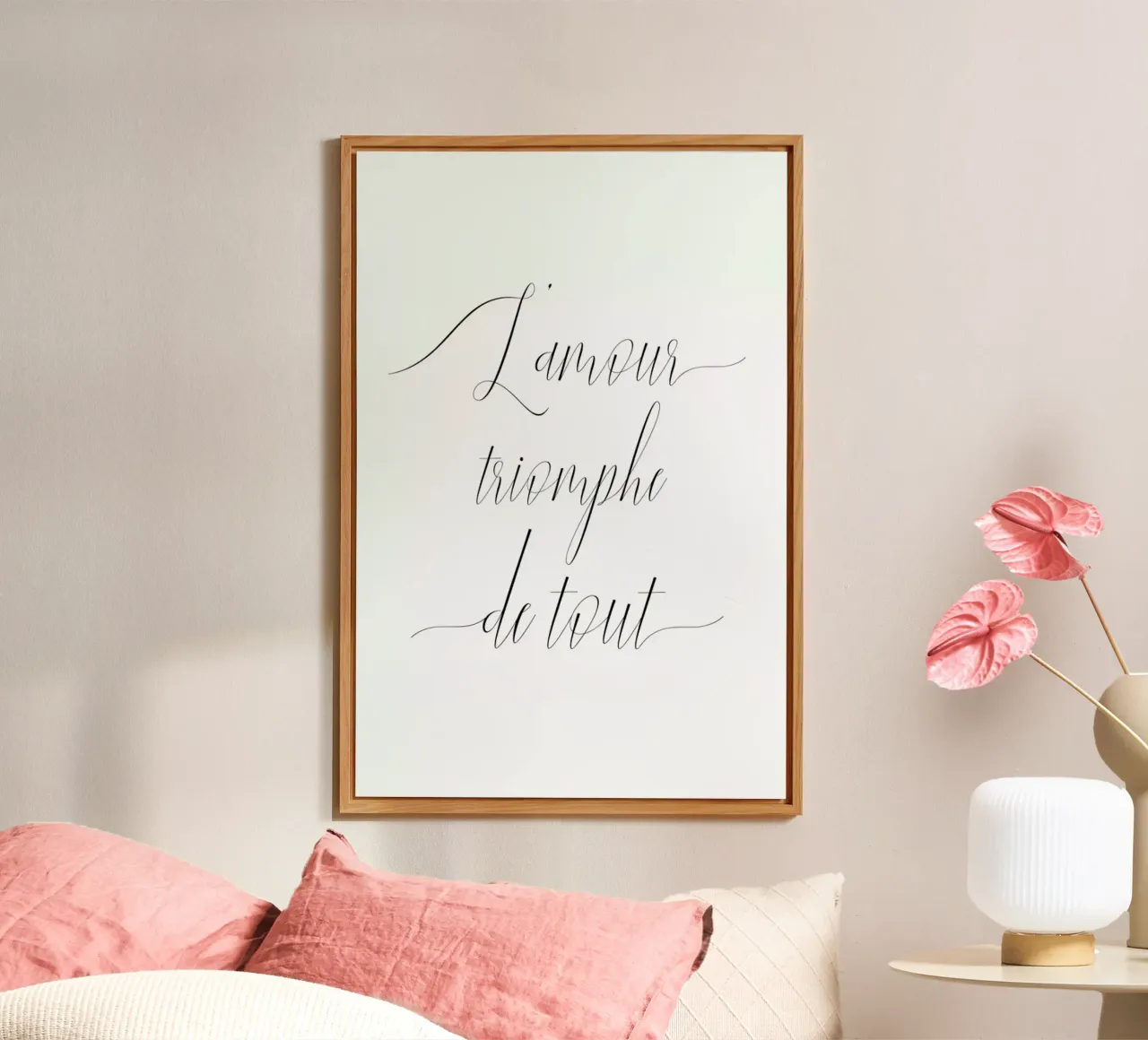 L'amour triomphe alluminio dibond da typed