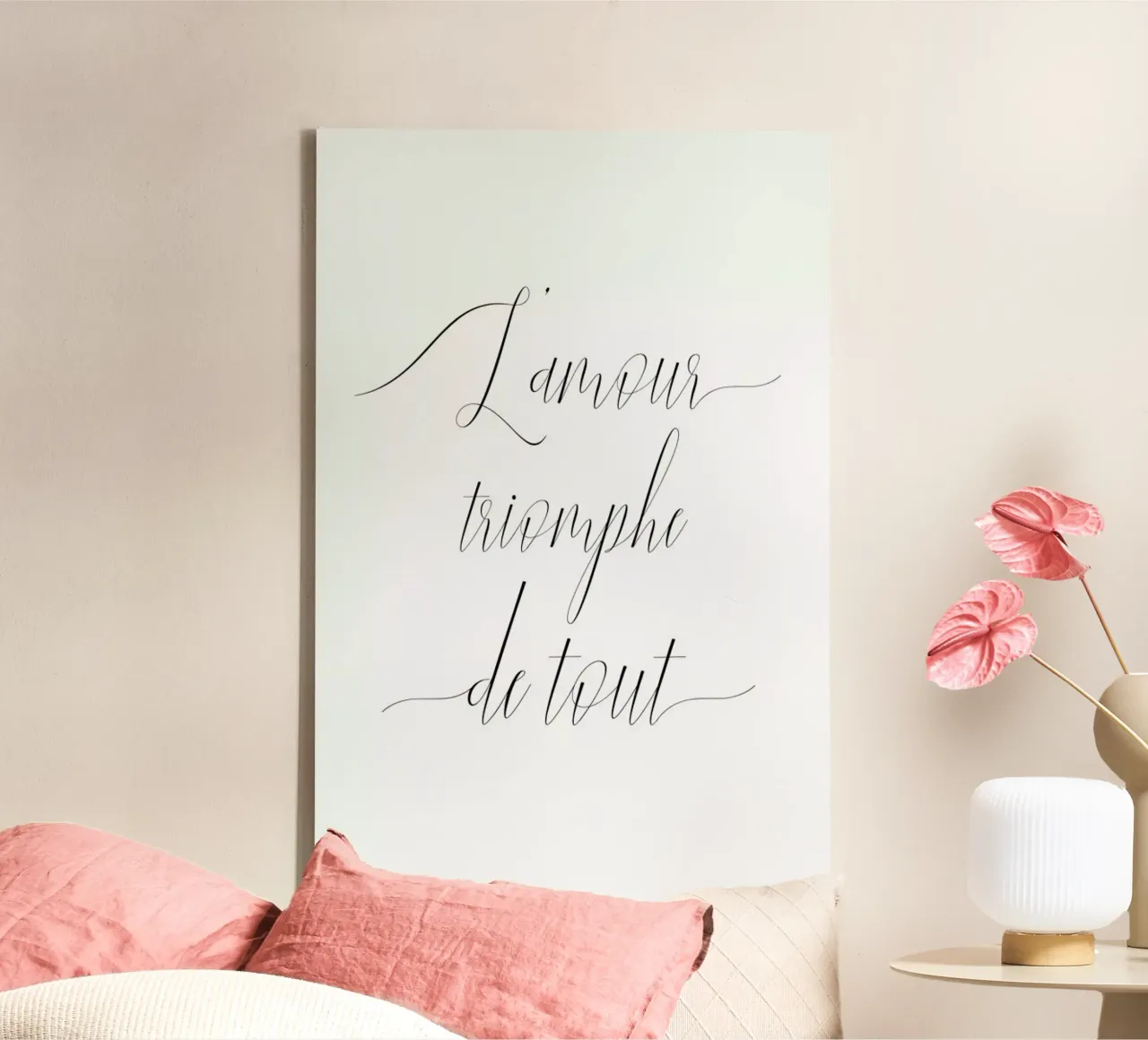 L'amour triomphe tela da typed
