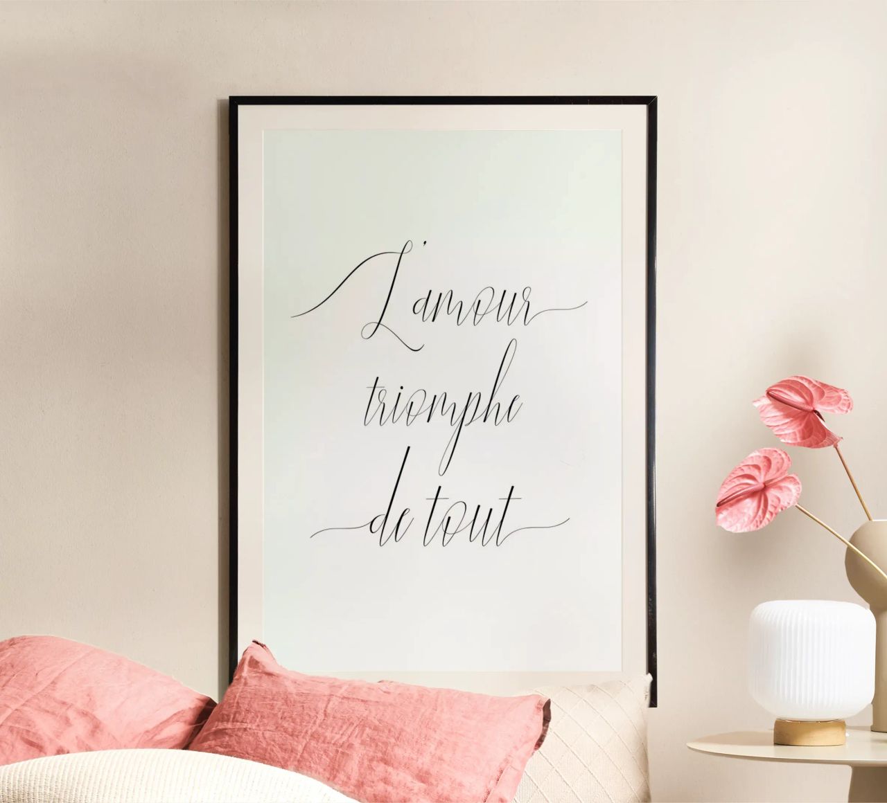 L'amour triomphe carta hahnemühle da typed