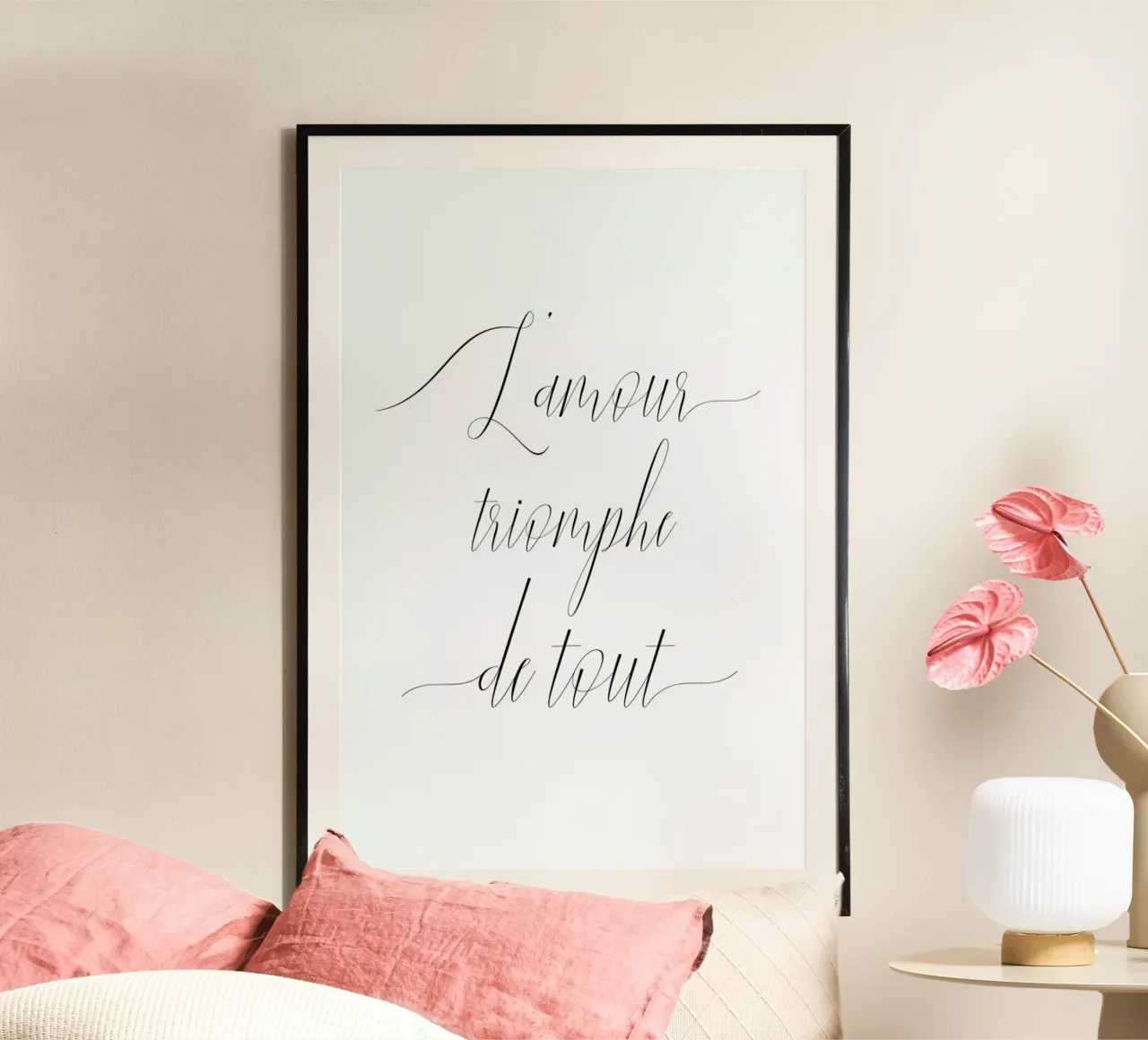 L'amour triomphe poster da typed