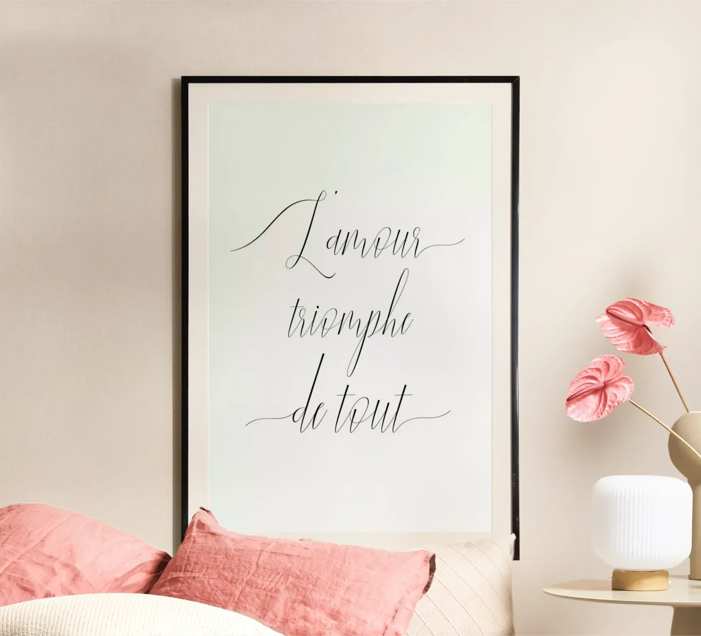 L'amour triomphe poster da typed