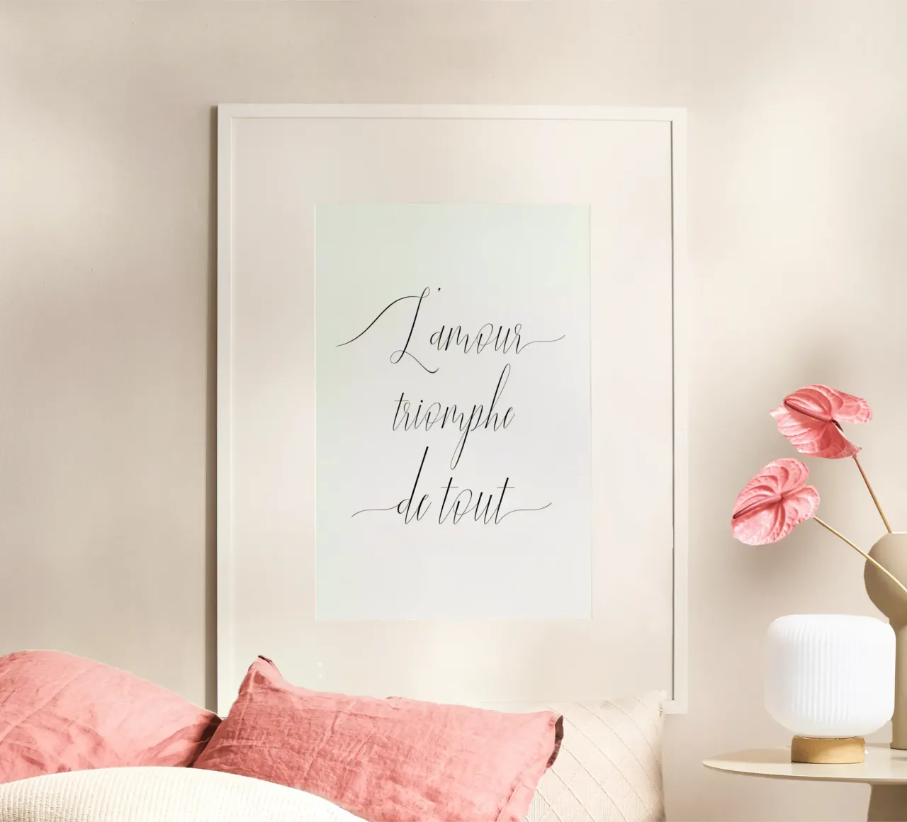 L'amour triomphe poster da typed