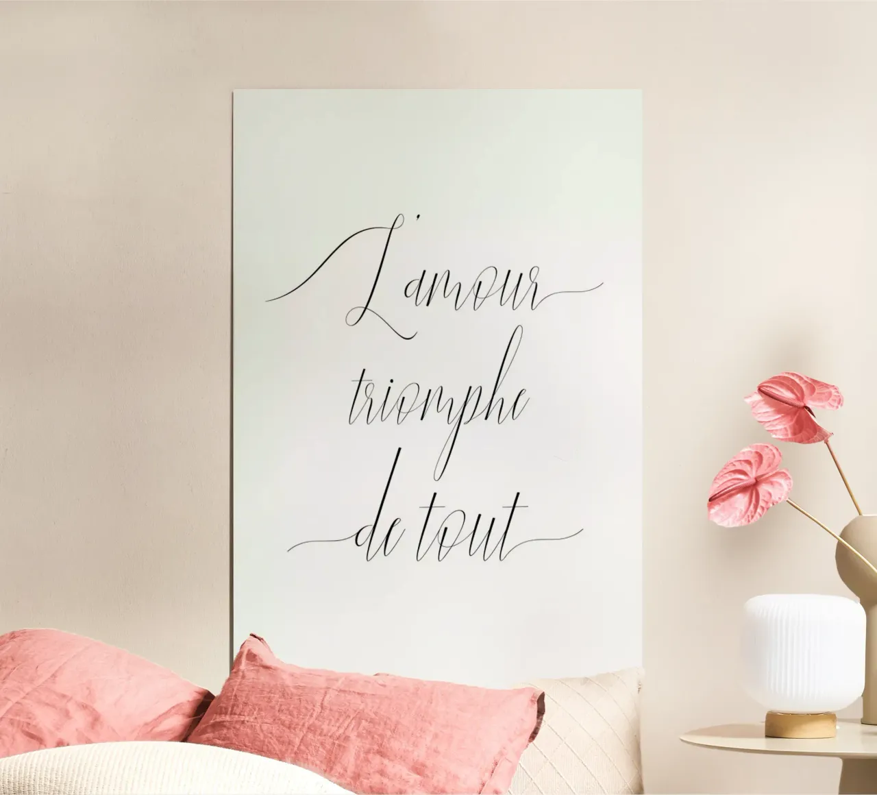 L'amour triomphe poster da typed