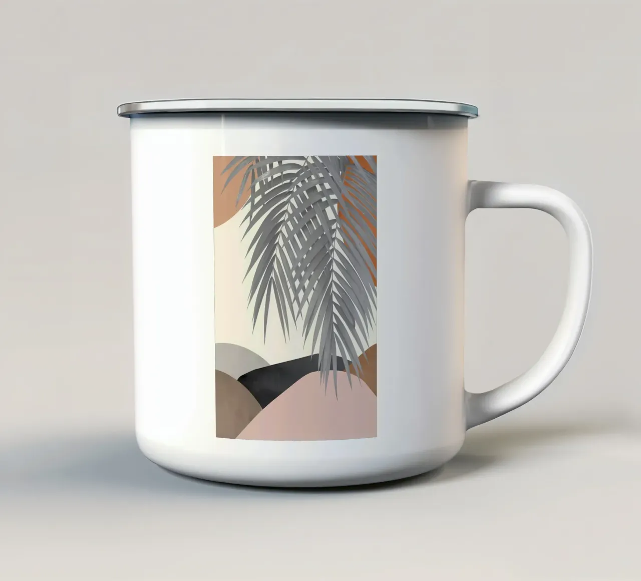 Forme astratte Palm 2 tazza in smalto da Nicholas Campbell