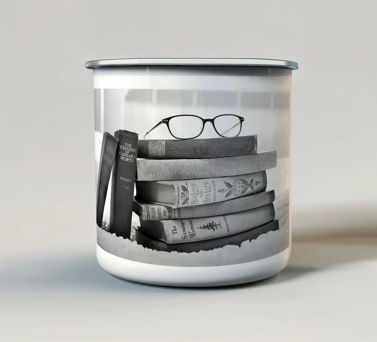 Pila di libri tazza in smalto da Aiden Garcia