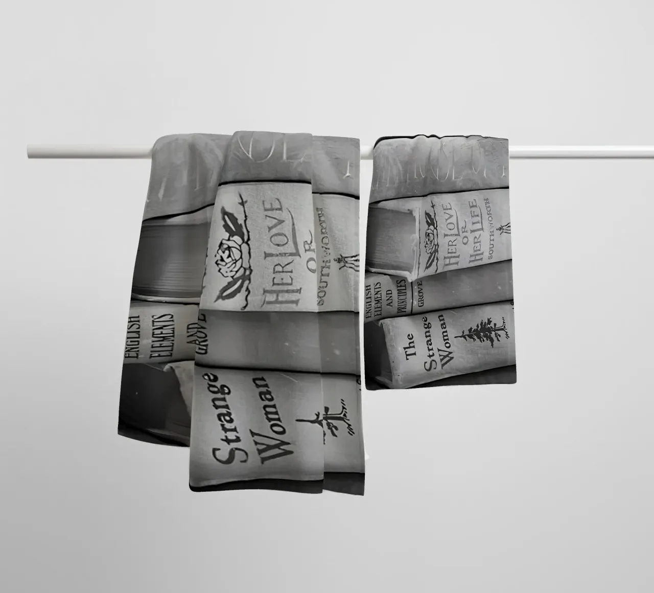 Stack of books towel by Aiden Garcia