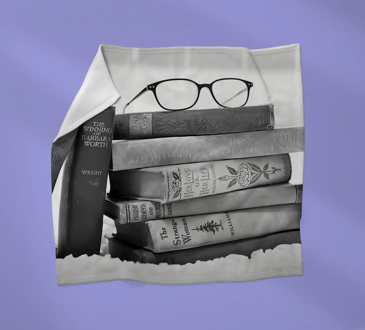 Stack of books fleece blanket by Aiden Garcia