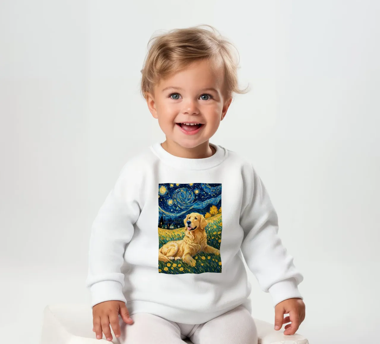 Golden Retriever Notte stellata felpa neonato da Adrian Patel