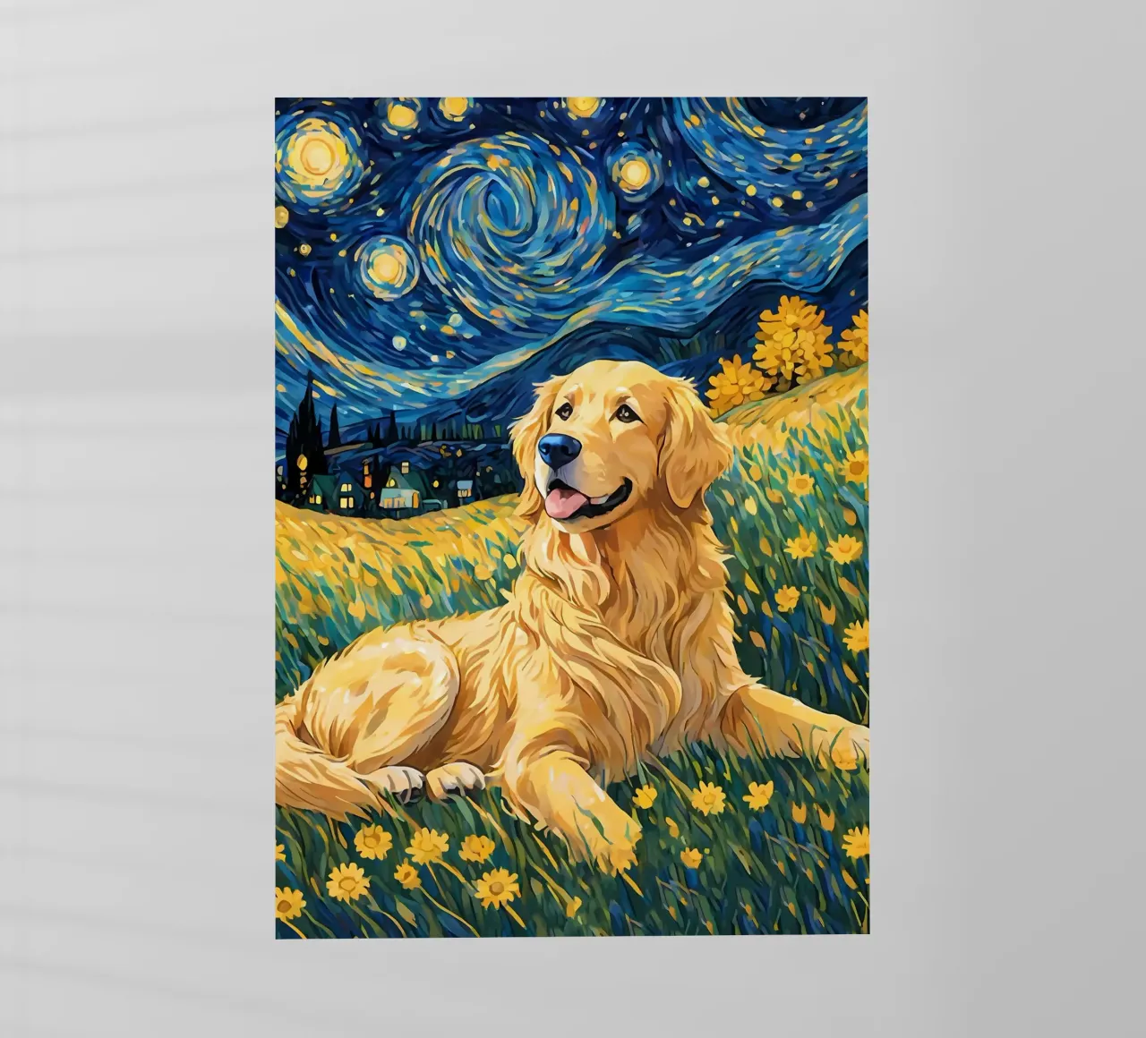 Golden Retriever Notte stellata pellicola backlit da Adrian Patel