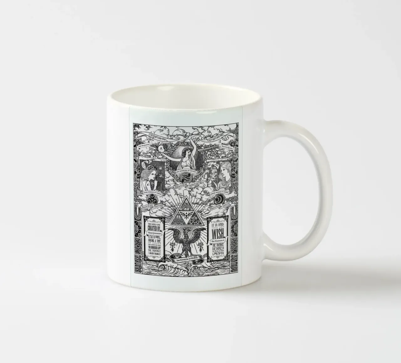 The Three Goddesses of Hyrule tazza in ceramica da Barrett Biggers