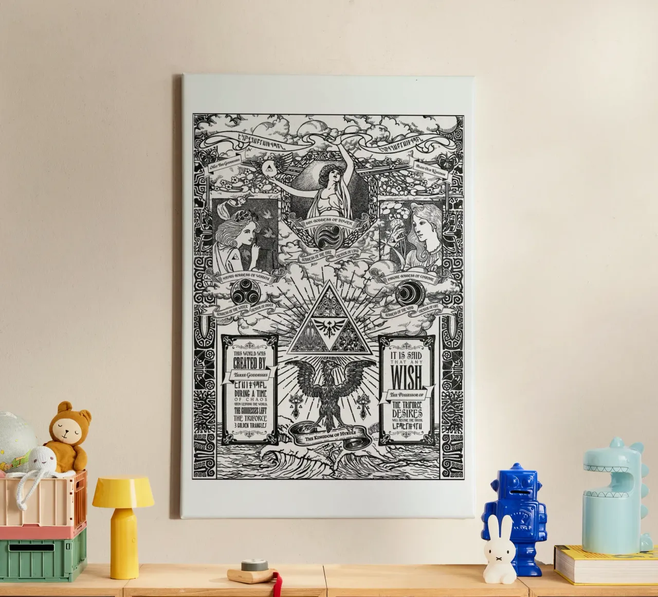 The Three Goddesses of Hyrule canvas by Barrett Biggers