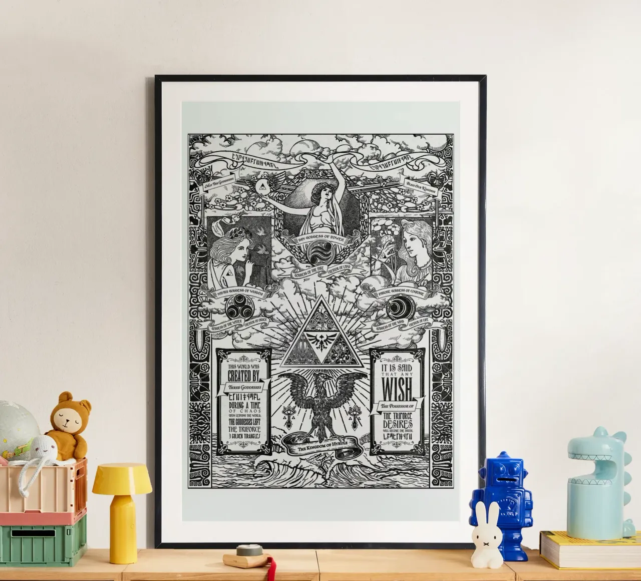 The Three Goddesses of Hyrule carta hahnemühle da Barrett Biggers