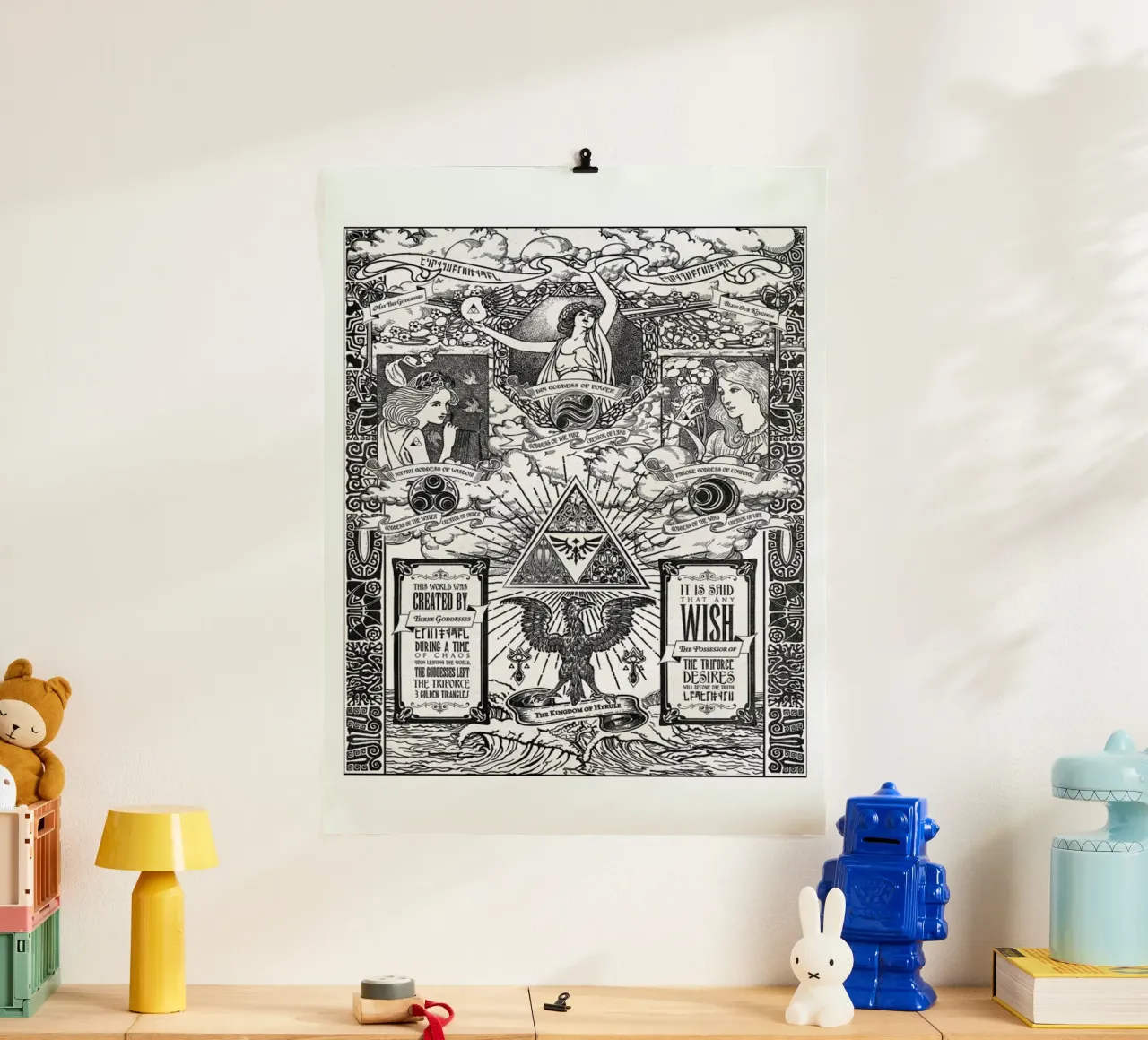 The Three Goddesses of Hyrule carta hahnemühle da Barrett Biggers