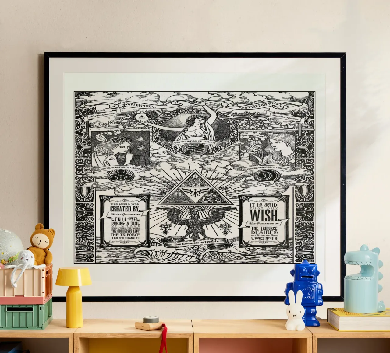 The Three Goddesses of Hyrule carta hahnemühle da Barrett Biggers