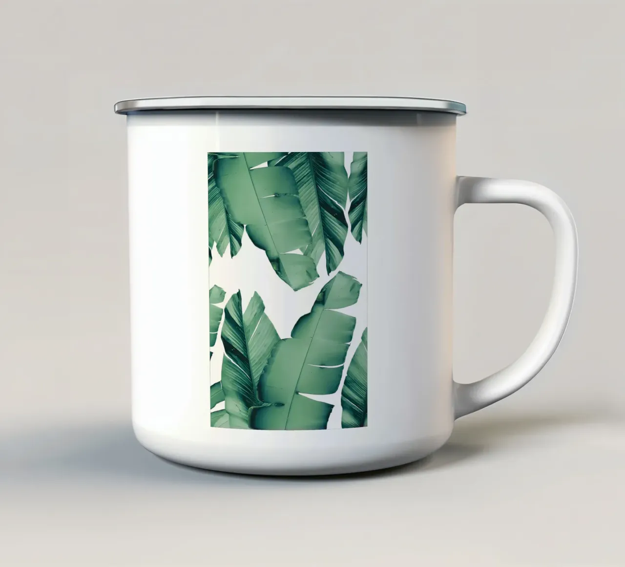 Foglie di banana Tropical 4 tazza in smalto da Nicholas Campbell
