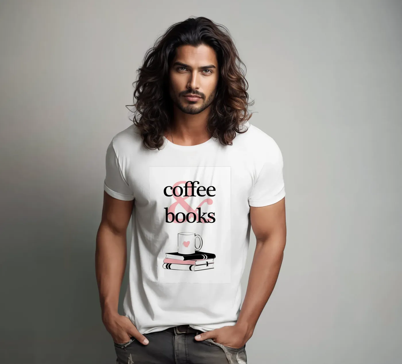 Coffee and books t-shirt da Aiden Garcia