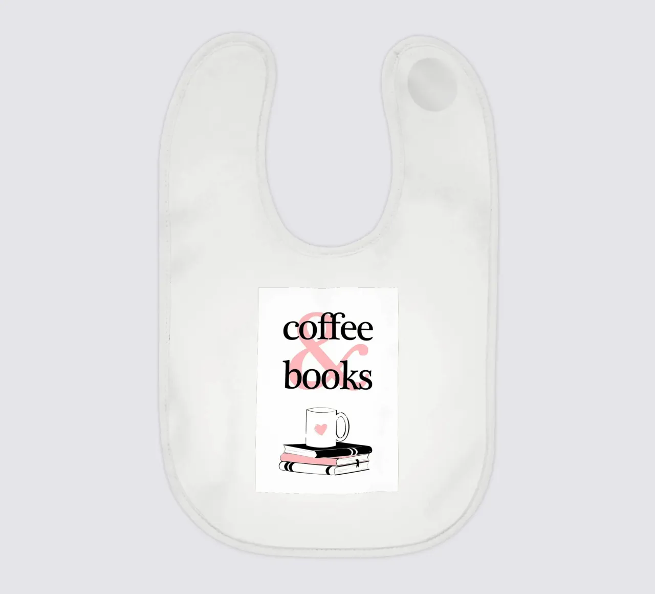 Koffie en boeken baby slabbetje van Aiden Garcia