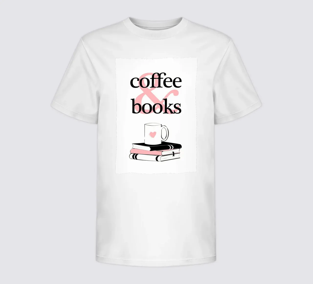 Coffee and books kids t-shirt by Aiden Garcia