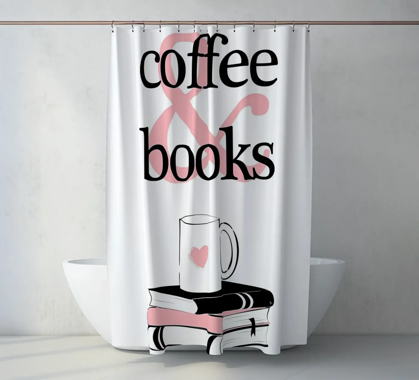 Caffè e libri tenda da doccia da Aiden Garcia