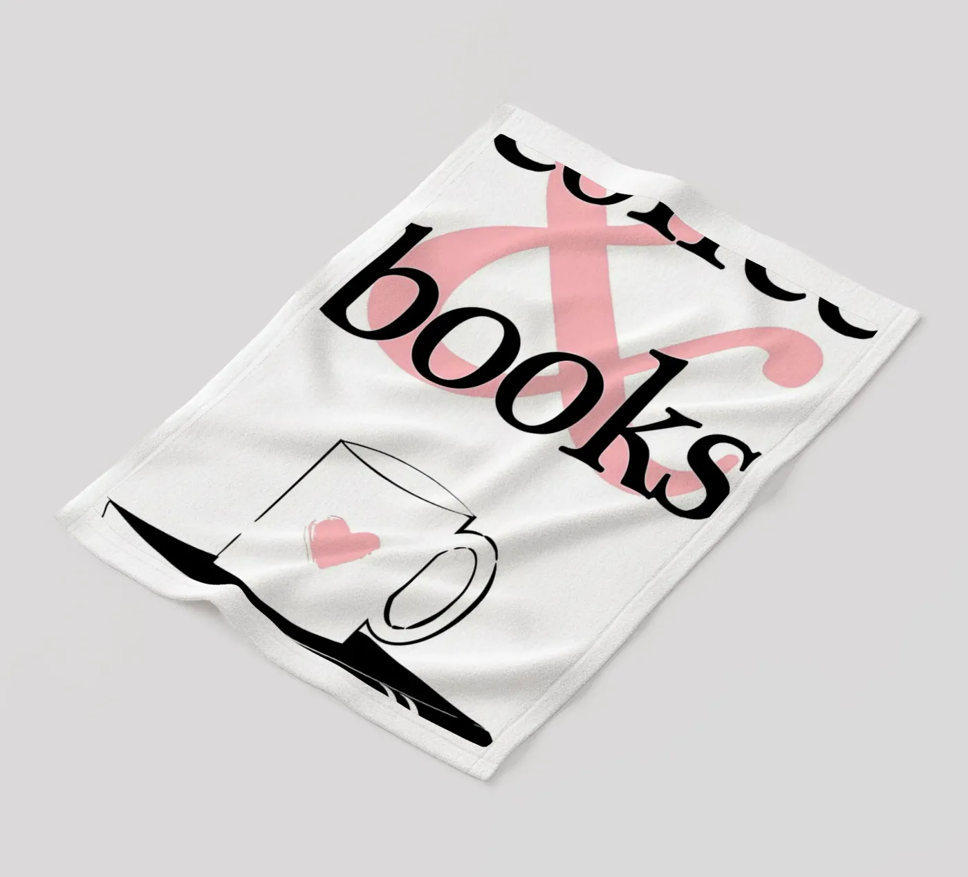 Koffie en boeken fleecedeken van Aiden Garcia