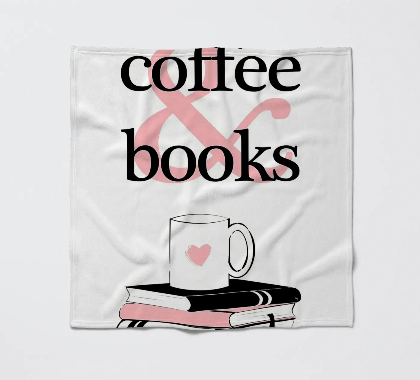 Koffie en boeken fleecedeken van Aiden Garcia
