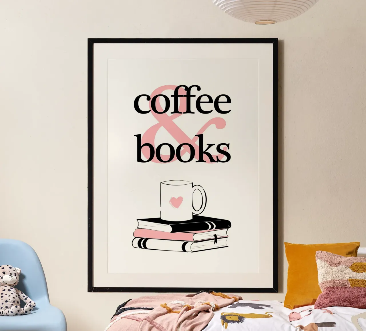 Caffè e libri poster da Aiden Garcia