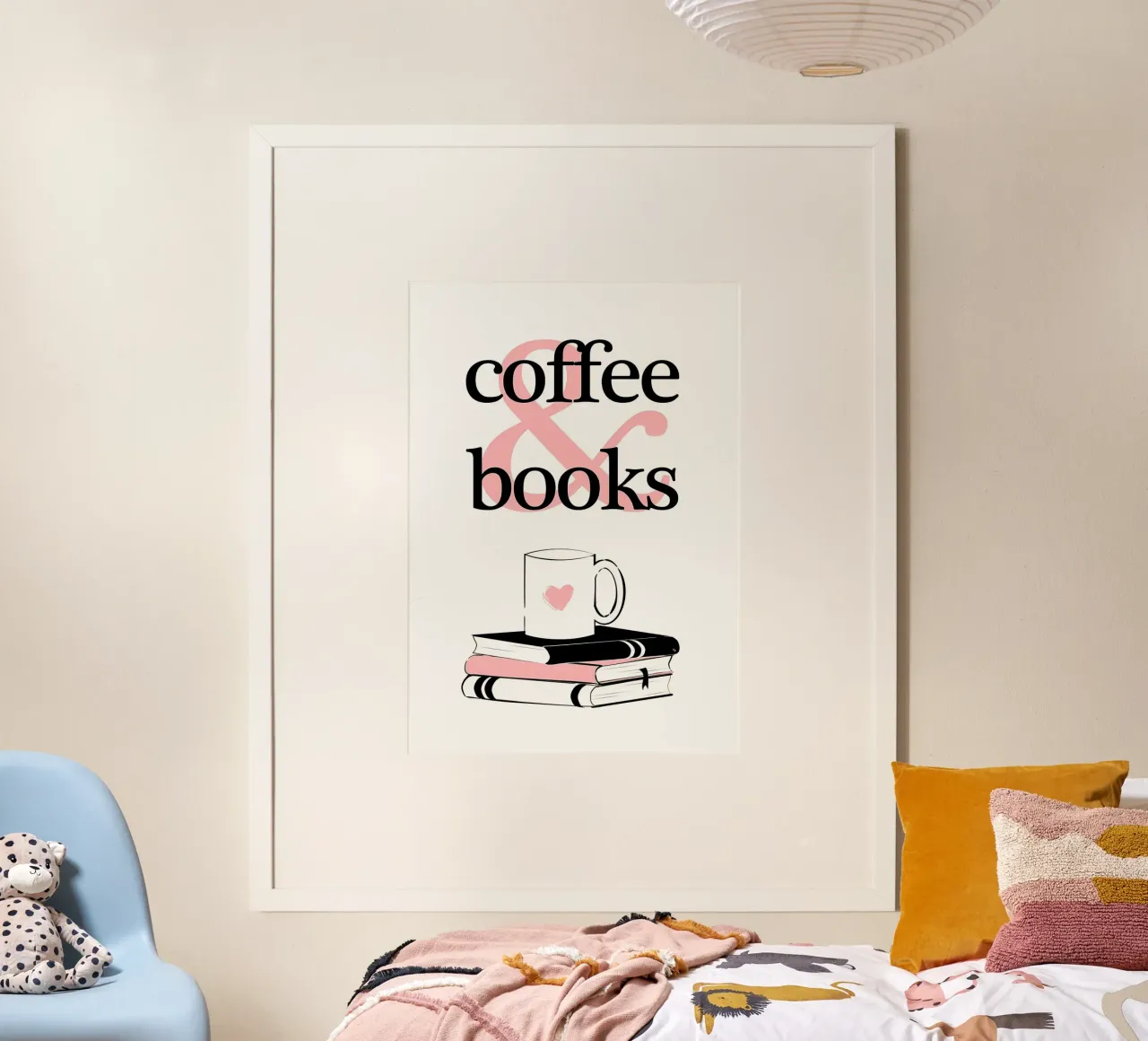 Caffè e libri poster da Aiden Garcia