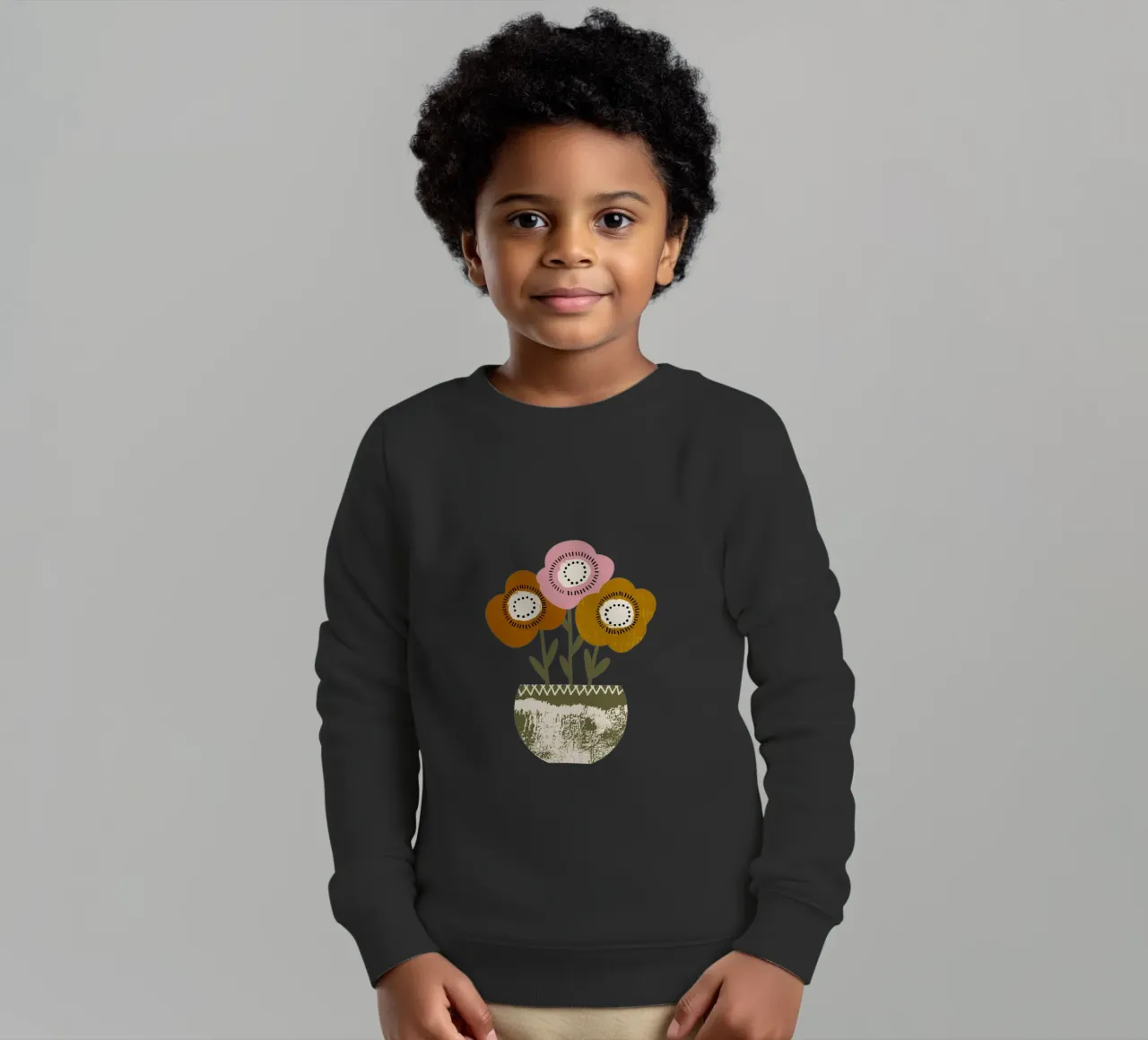 Papaveri di terra - Fiori rustici di Boho felpa bambino da susanacosta