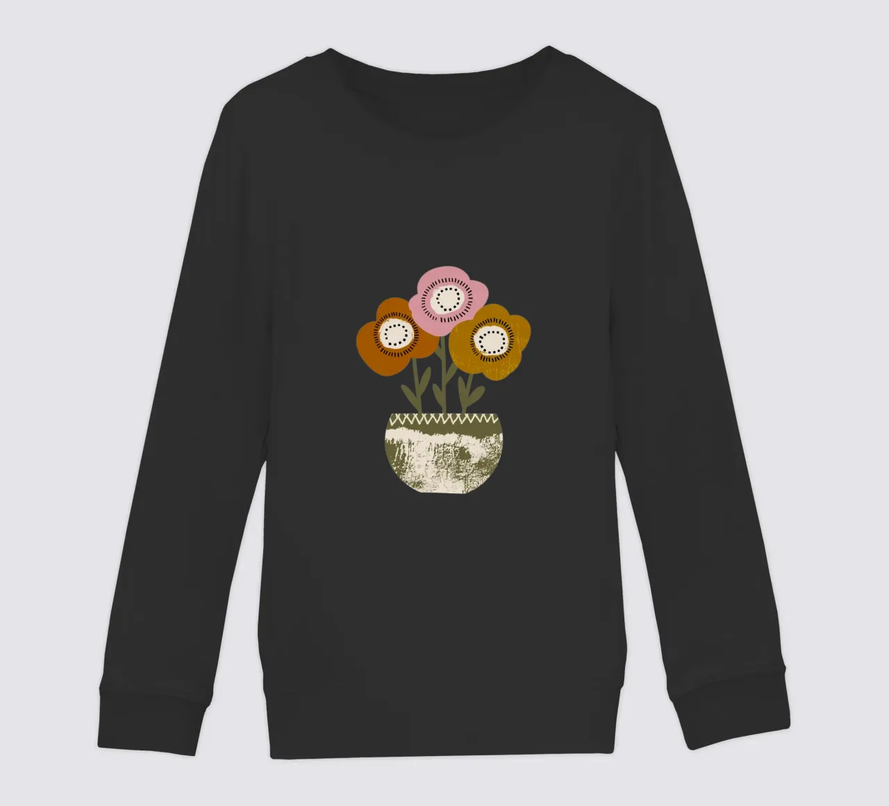 Papaveri di terra - Fiori rustici di Boho felpa bambino da susanacosta