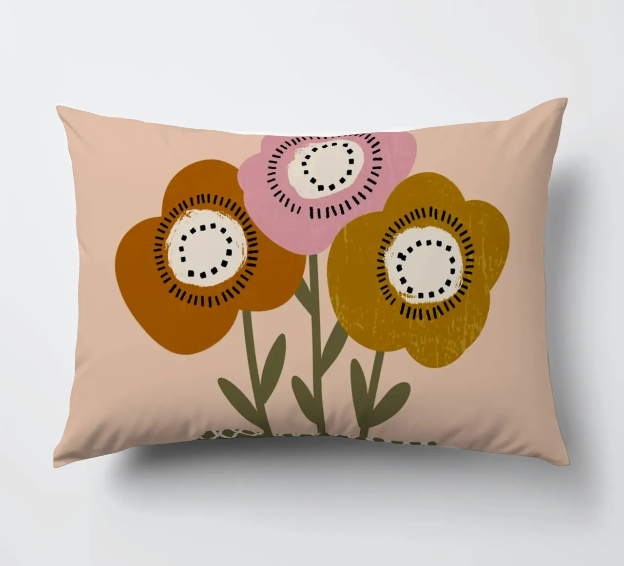Papaveri di terra - Fiori rustici di Boho cuscino da susanacosta