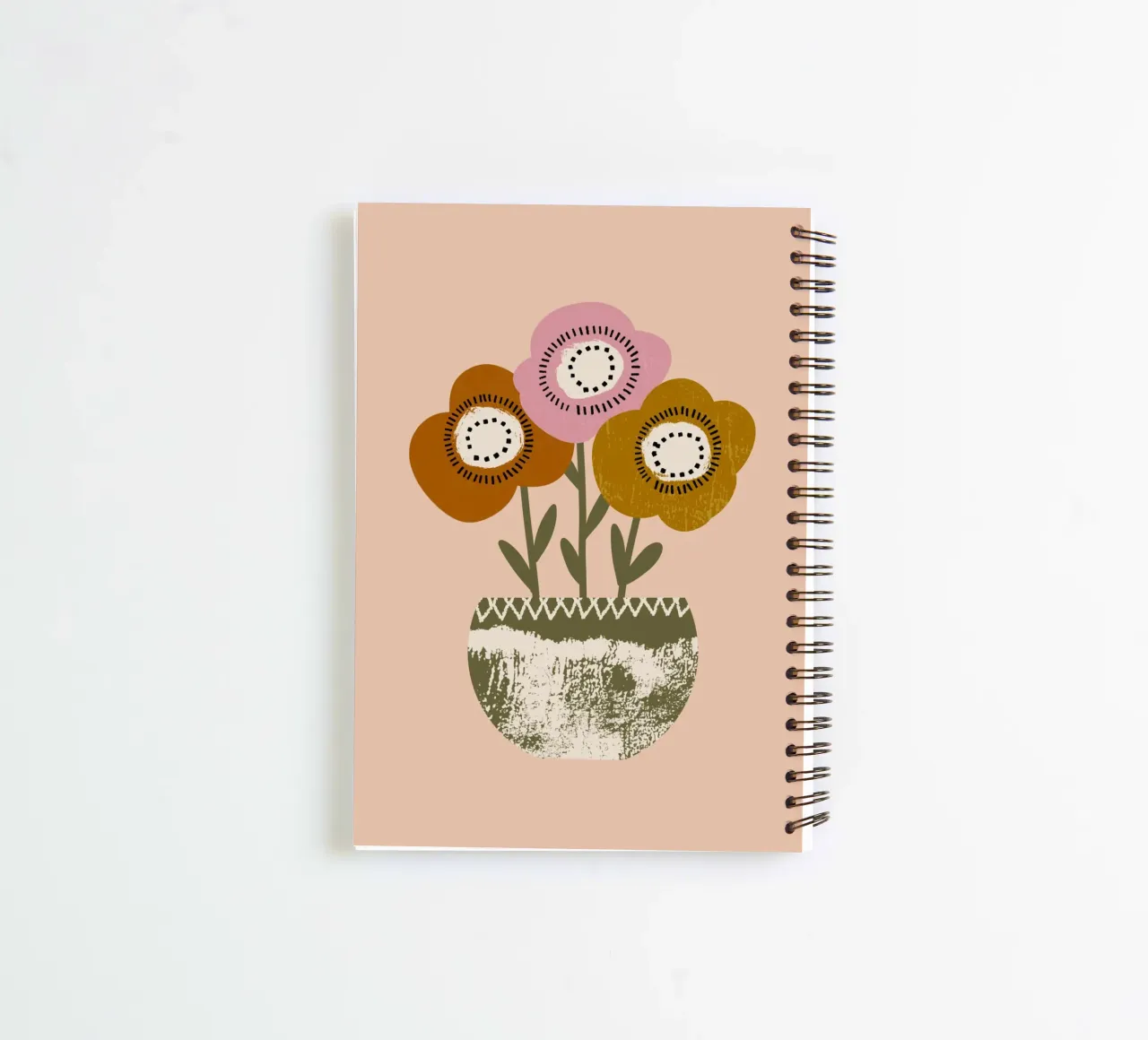 Papaveri di terra - Fiori rustici di Boho diario ad anelli da susanacosta