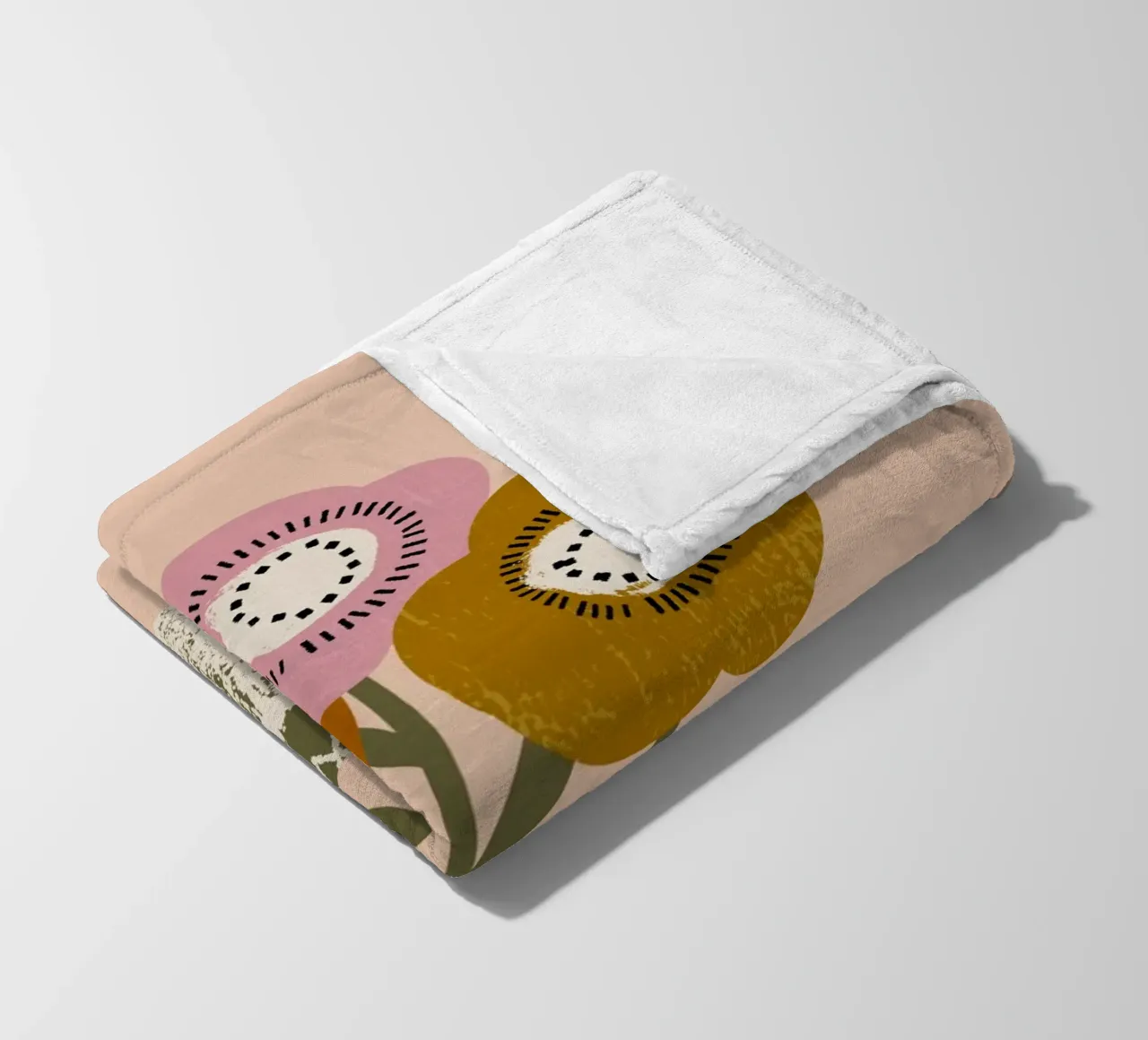 Papaveri di terra - Fiori rustici di Boho coperta in pile da susanacosta