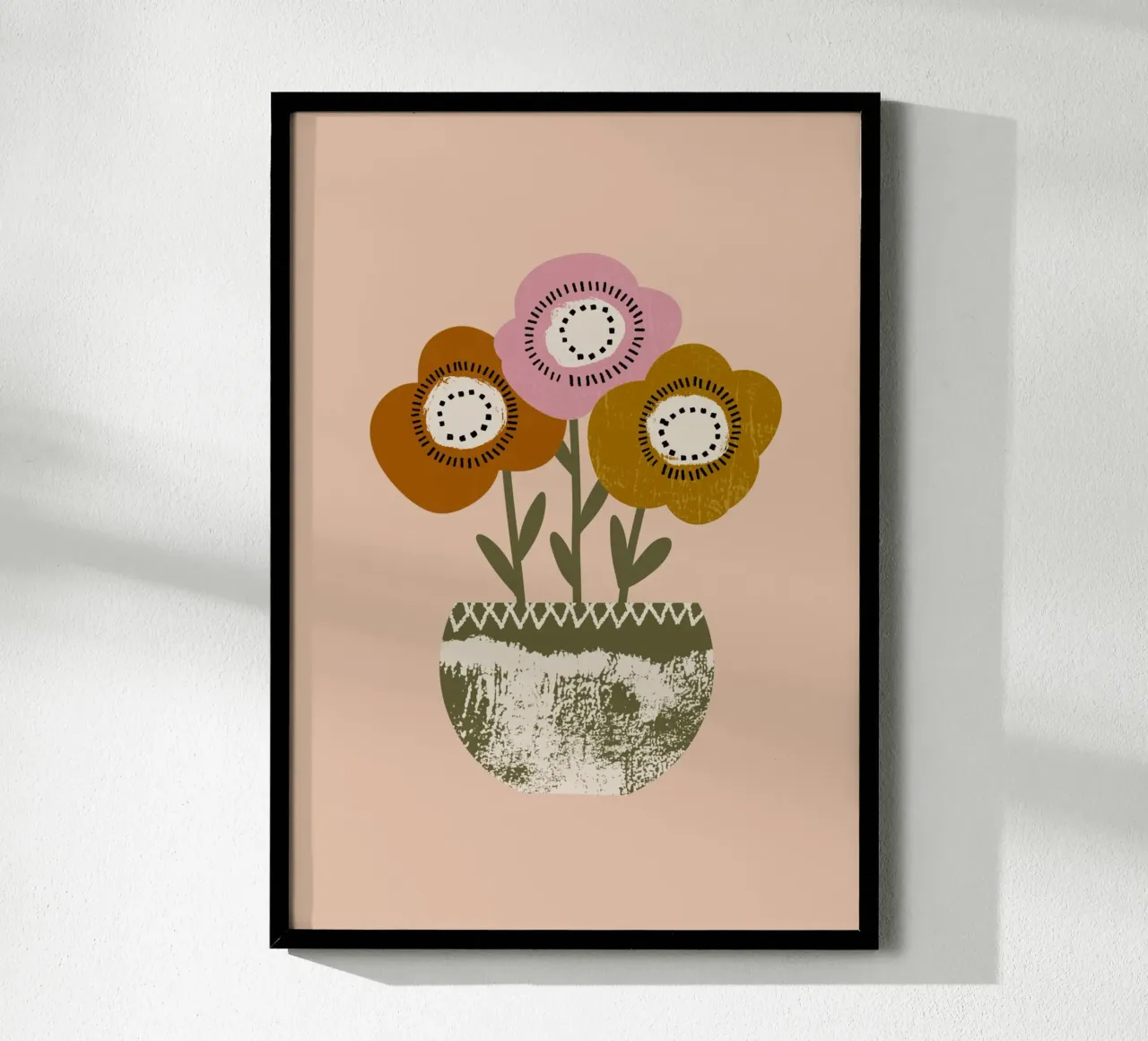 Coquelicots terreux - Fleurs rustiques Boho poster de susanacosta