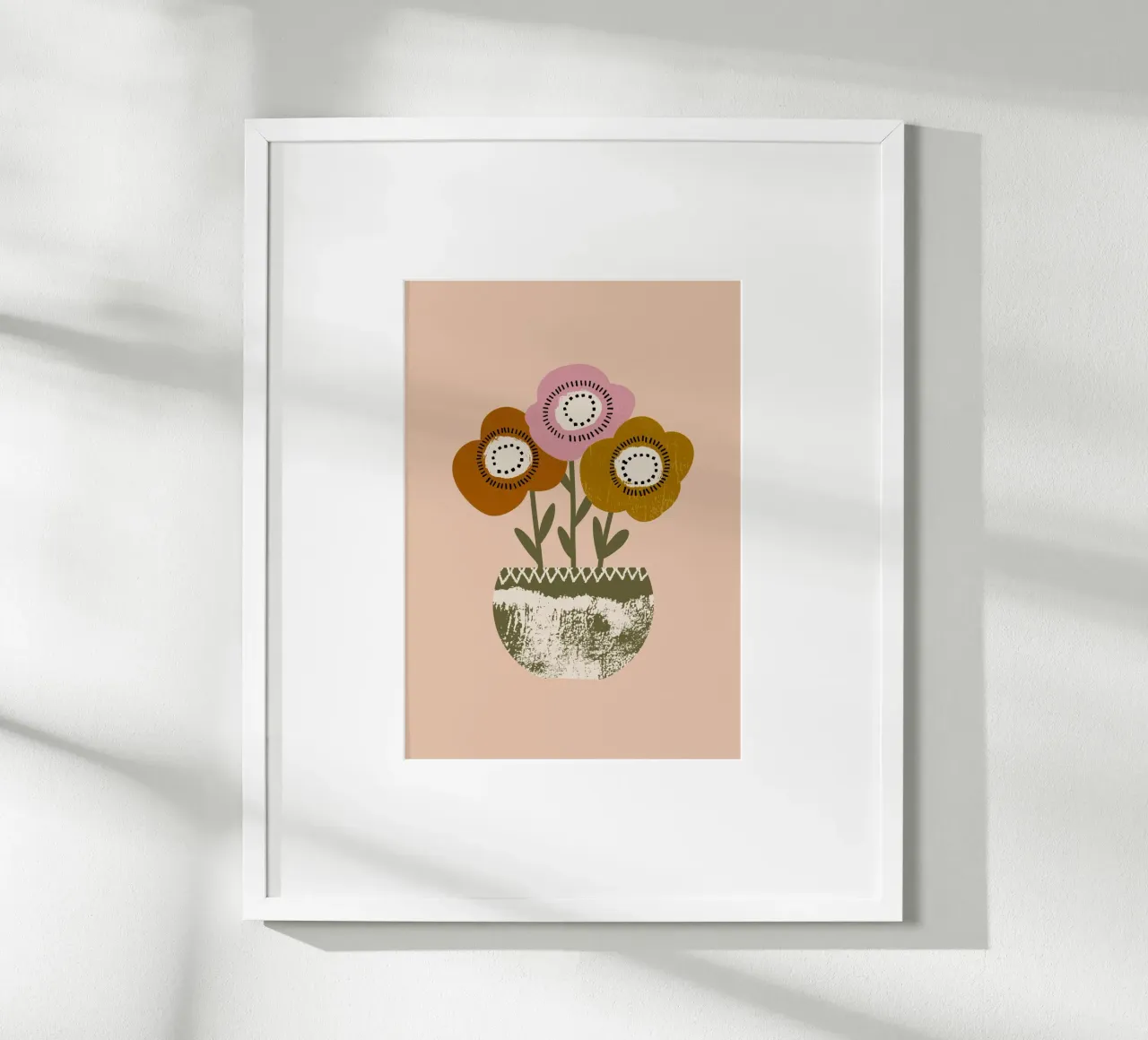 Coquelicots terreux - Fleurs rustiques Boho poster de susanacosta