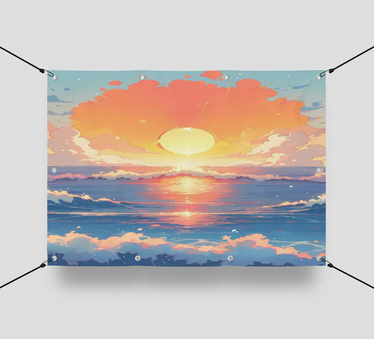 Sunset Ocean Scene pvc cover by Bartosz Powalka