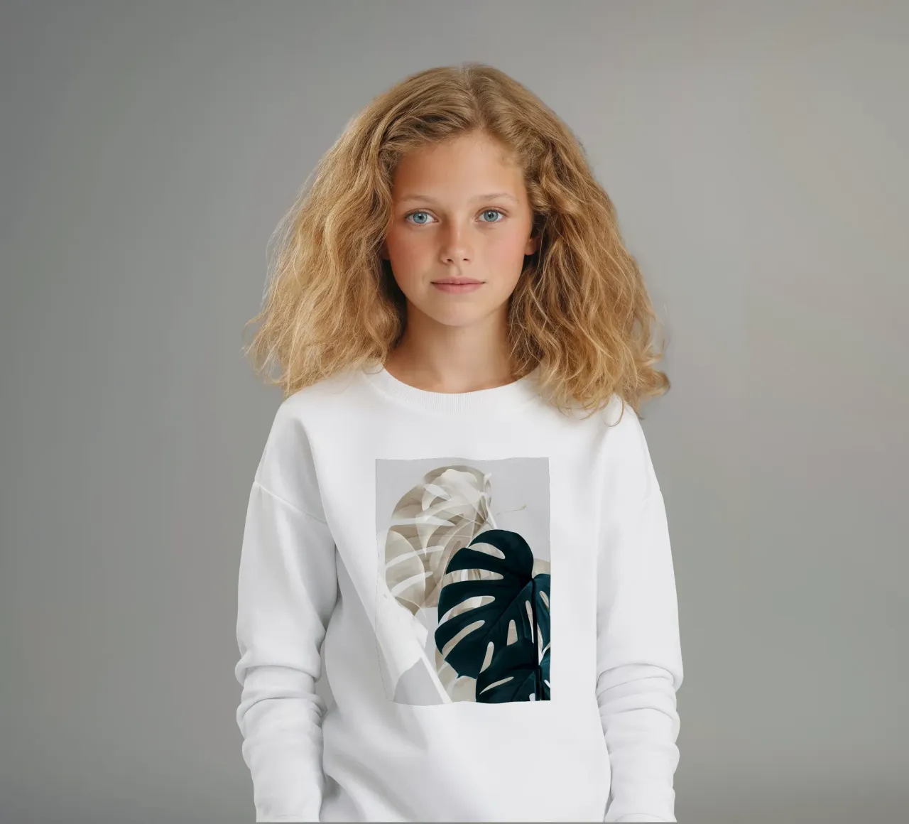 Monstera Creativa 05 felpa bambino da Nicholas Campbell